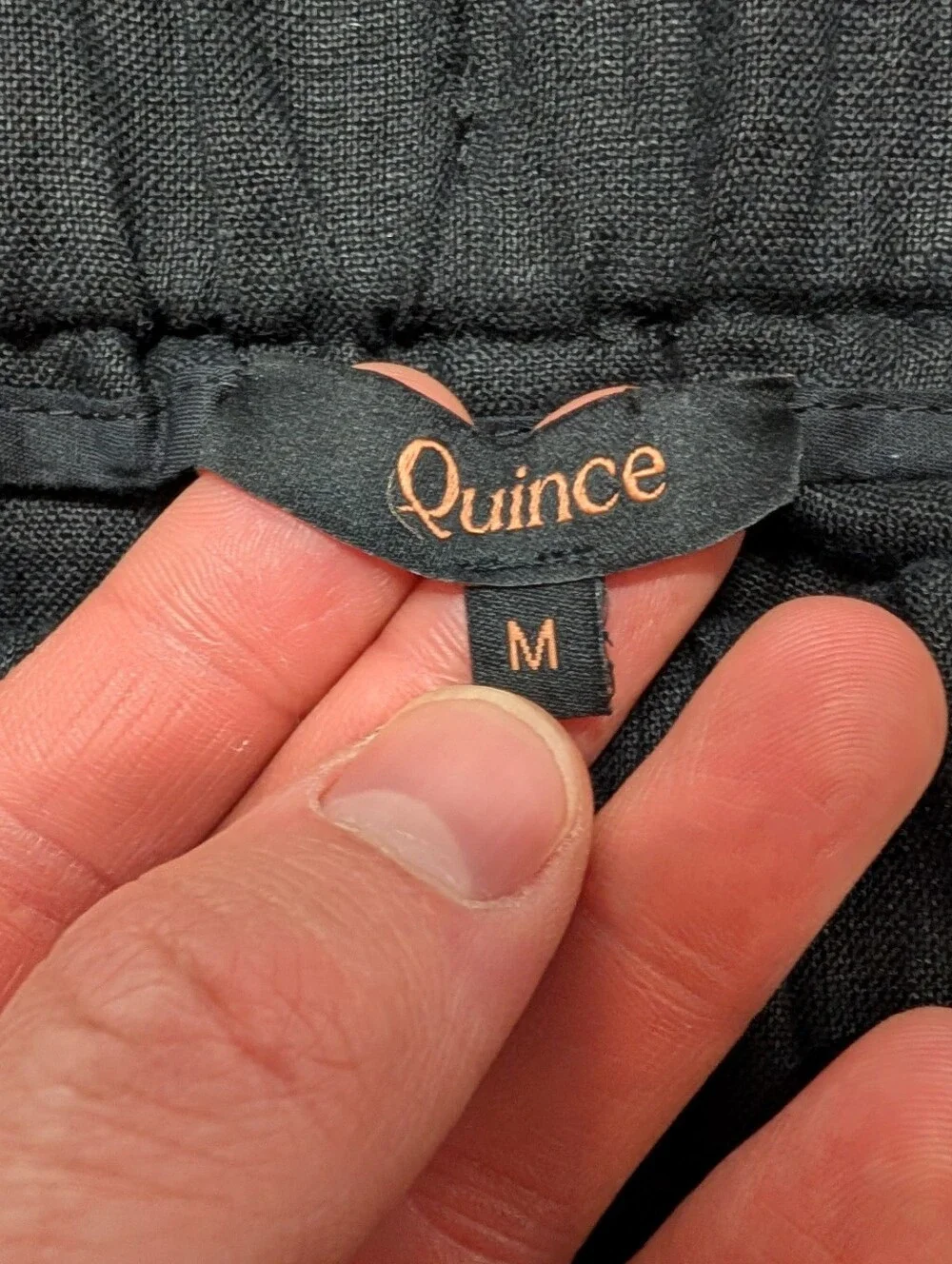 QUINCE Women's 100% Linen European Black Wide Leg Chino Pants (Medium)